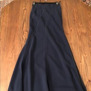 Byron Lars Navy Maxi Skirt